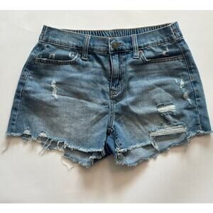 Aerie Cut Off Jean Shorts Womens XS Blue Denim Distressed‎ Hot Pants